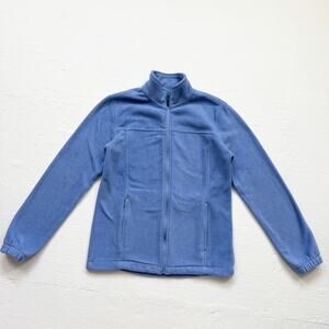 Swiss Alps Periwinkle Blue Full Zip Fleece Jacket, Size Small